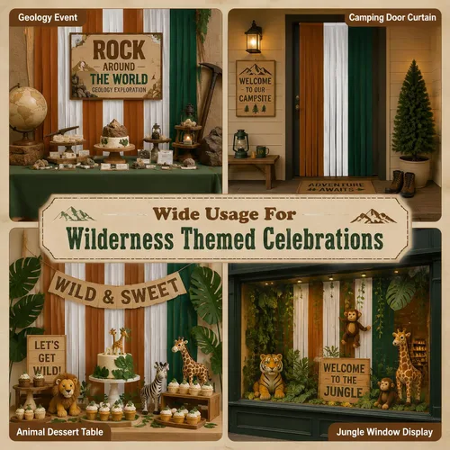 Vista 5 de AimtoHome Crepe Paper Streamers Jungle Themed Party Decor 6 Rolls