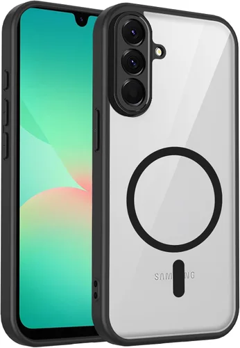 Vista 31 de Funda magnética transparente compatible con Xiaomi 17T, color negro 2 en 1 PC + TPU cubierta de teléfono a prueba de golpes, carcasa protectora