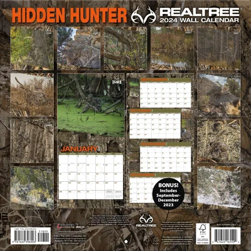 Vista 2 de TURNER LICENSING Realtree Hidden Hunter - Calendario de pared de 12 x 12 pulgadas (24998012062)