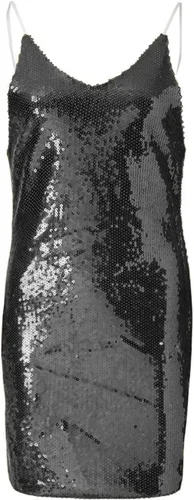 Vista 4 de Divhosrg Vestidos de fiesta para mujer, falda sexy con lentejuelas, cuello en V, falda con tirantes para mujer, vestidos de fiesta para mujer 2023