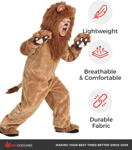 Vista 7 de Morph Disfraz de león para niños, disfraces de Halloween para niños