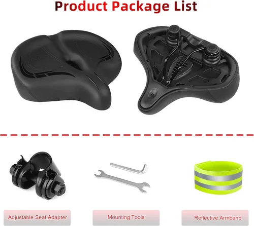 Vista 6 de Asiento de bicicleta de gran tamaño para bicicleta Peloton y bicicleta +, repuesto de sillín de bicicleta ancho compatible con bicicletas