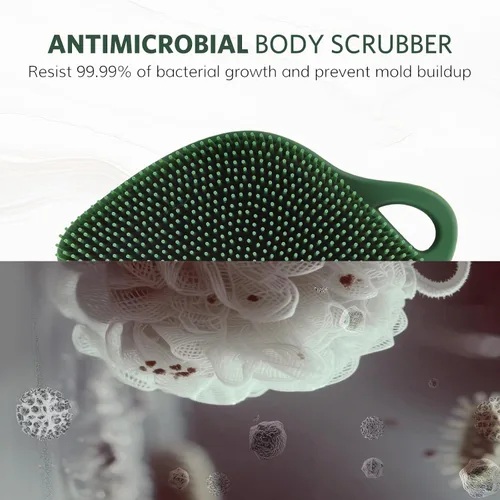 Vista 4 de Sndyi Exfoliante Corporal de Silicona Navideño, Edición Limitada Cepillo de Ducha en Forma de Hoja para Limpieza Suave y Exfoliación, Cepillo
