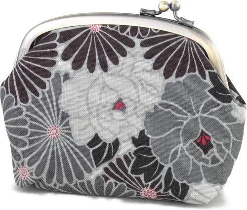 Vista 8 de Monederos con hebilla floral / monedero de cambio con cierre de beso y carteras pequeñas bolsa de maquillaje, Flor Retro - Azul