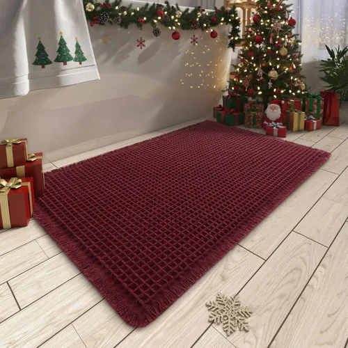 Vista 60 de Alfombra de baño mejorada con diseño de gofres, absorbente y antideslizante Negro