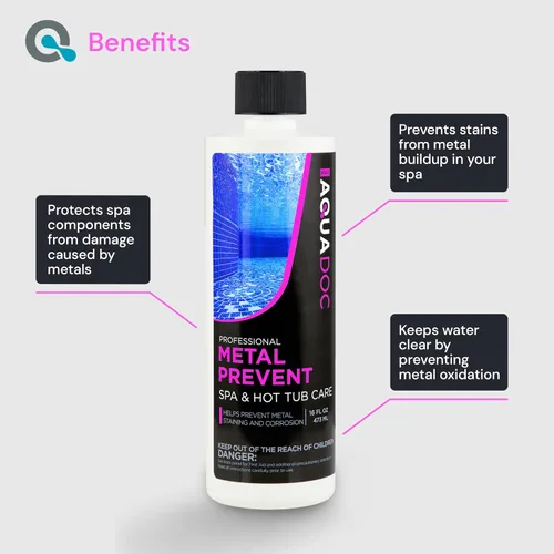 Vista 3 de Control de metal de spa y protector de manchas para proteger superficies de bañera de hidromasaje de 16 oz - Productos químicos para bañera