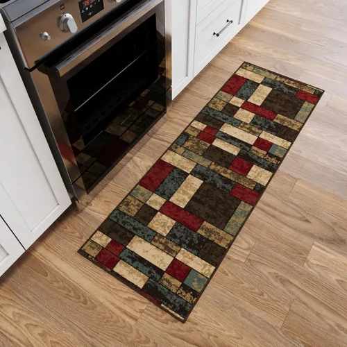 Vista 48 de Ottomanson Alfombras de 5 x 6 pies 6 pulgadas para sala de estar, alfombra de área para dormitorio, antideslizante, duradera y grande para zonas