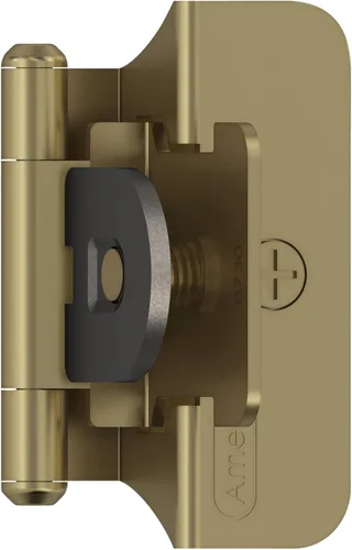Vista 15 de Amerock Bisagra de gabinete doble desmontable Bisagra insertada de 3/8 pulgadas (10 mm) Bronce frotado con aceite Juego de 2 Bisagra