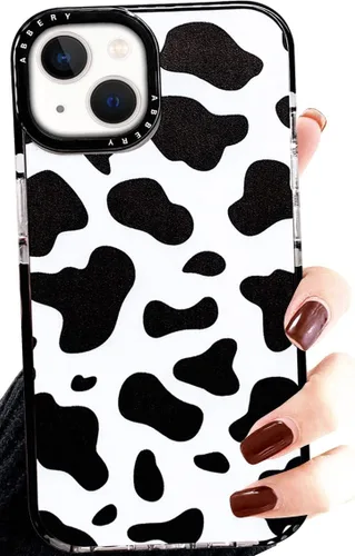 Vista 10 de Abbery Diseñado para iPhone 8 Plus/7 Plus/6 Plus/6S Plus Funda transparente con estampado de vaca, linda funda protectora de silicona TPU