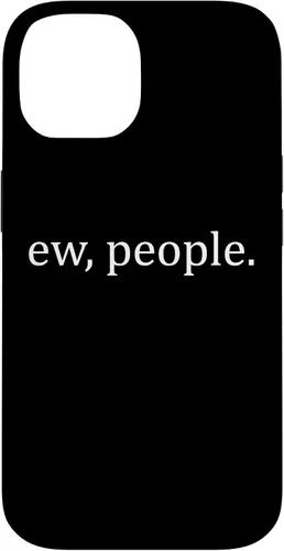 Vista 4 de Ew People - Funda de regalo para iPhone 17 con frases introvertidas y frases de memes