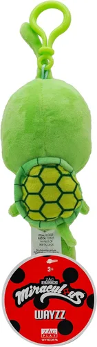 Vista 2 de Miraculous Ladybug Kwami - Llaveros de mochila Lifesize de 5 pulgadas, juguetes de clip de Wayzz The Turtle - Accesorios portátiles de mariquita
