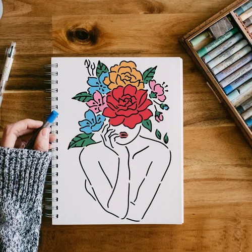 Vista 7 de FINGERINSPIRE 4 plantillas de cara para mujer de 11.7 x 8.3 pulgadas, plantillas de pintura floral femenina, plantillas de plástico para mujer
