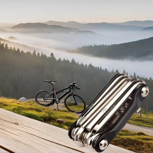 Vista 3 de Multiherramienta para Bicicletas de Carretera y Montaña - Herramienta de Cadena, Rompecadena, Multiherramienta para Bicicleta, Kit de Reparación