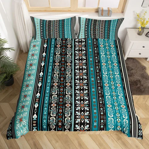 Vista 35 de Erosebridal Juego de ropa de cama gótica de damasco para adultos, funda de edredón victoriana antigua, tamaño individual, funda de edredón gótica