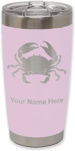 Vista 26 de LaserGram Vaso aislado al vacío de 20 onzas, cangrejo, grabado personalizado incluido (camuflaje verde)