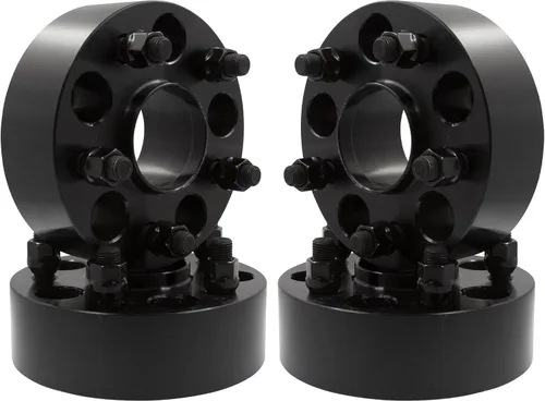 Vista 8 de Wheel Accessories Parts 2 adaptadores de espaciadores de rueda centrados en buje 5 en 4.724 in 0.197x4.724 in 1.00" de grosor 0.551 in 1.50
