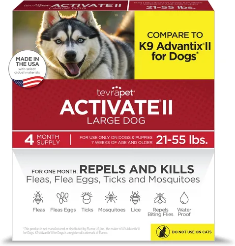 Vista 8 de TevraPet Activate II Prevención de pulgas y garrapatas para perros, 4 unidades, perros pequeños de 4 a 10 libras, gotas tópicas, tratamiento