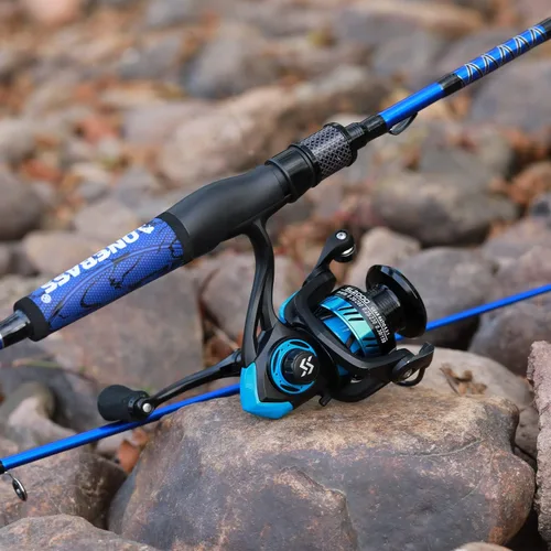 Vista 7 de One Bass Combo de caña de pescar y carrete, IM7 Graphite 2 Pc Blank Baitcasting Combo, caña giratoria con mango de superpolímero