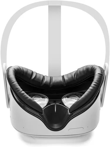 Vista 5 de Mviioe Cojín facial para Quest 2, almohadilla facial Quest 2, almohadilla de repuesto de espuma de piel sintética ligera, lavable, ligera, antifugas