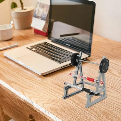 Vista 8 de Soporte para Barra de Halterofilia Porta Lápices, Soporte para Barra de Sentadillas Porta Lápices para Entusiastas del Fitness y Fans
