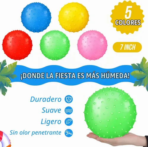 Vista 2 de Jerify Knobby Balls - Pelotas de rebote de 7 pulgadas, bolas grandes hinchables a granel, bolas sensoriales suaves para masaje, bolas de plástico