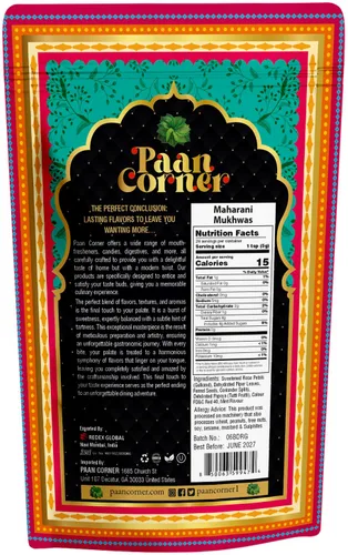 Vista 2 de Paan Corner Maharani Mukhwas, Ambientador Queen con cuchara, ingredientes limpios, 4.23 onzas
