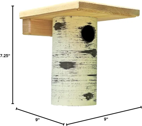 Vista 10 de DutchCrafters Gilbertson Bluebird House de madera de cedro con base extraíble, resistente a la intemperie, resistente a la intemperie, caja