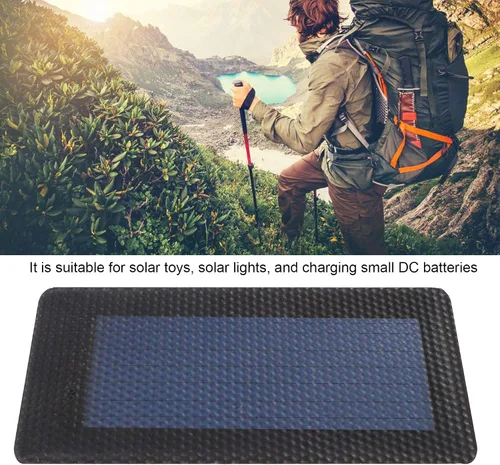 Vista 3 de Plplaaoo Panel solar de silicio amorfo flexible, módulo solar de película fina de 2 V 0.3 W para proyectos de bricolaje - Mini células solares