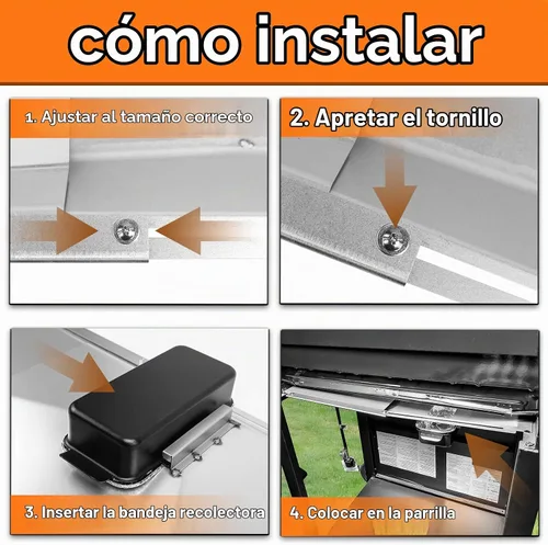 Vista 6 de Utheer Bandeja de grasa universal con bandeja de captura y forro de aluminio para Nexgrill, Charbroil, Cuisinart, Dynaglo, Kenmore, BHG, Master