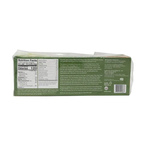 Vista 5 de Food For Life, English Muffins Multi Semillas Sin Gluten Orgánico, 18 onzas