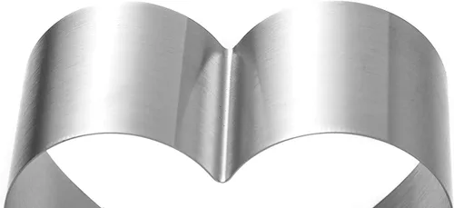 Vista 2 de Siking Molde de acero inoxidable de 4/6/8 pulgadas para pastel de corazón, molde para panqueques, para ensalada de queso musgo, ensalada, bola