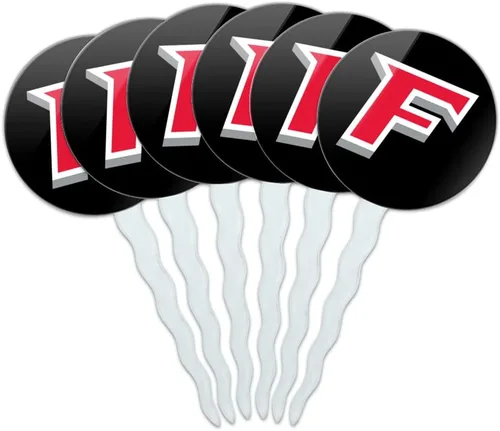 Vista 80 de Abilene Christian - Juego de 6 palillos para cupcakes con logotipo secundario