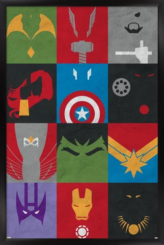 Vista 7 de Trends International Marvel Comics-Avengers-Minimalist Grid Mount Póster de pared