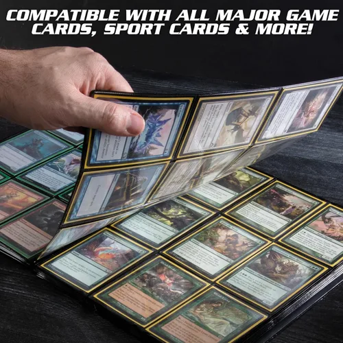 Vista 5 de Monster Binder - Álbum de tarjeta coleccionables, 9 bolsillos para tarjetas, retiene 360 de Yugioh, Magic, y Pokémon, Púrpura mate Morado mate
