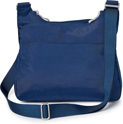Vista 3 de Baggallini Cross Over Crossbody Bag for Women - Lightweight Water Resistant Travel Bag- Adjustable Strap Extra Pockets