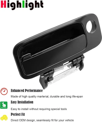 Vista 5 de Manija de puerta exterior exterior del lado del pasajero delantero derecho para Toyota Avalon 2000 2001 2002 2003 2004 Reemplazar OEM # 80339
