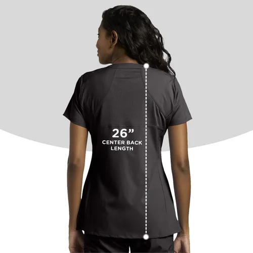 Vista 3 de White Cross FIT 785 - Camiseta médica con cuello en V para mujer