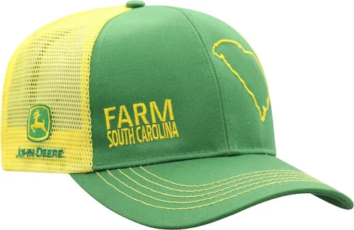 Vista 110 de John Deere Gorra de béisbol con logotipo y malla trasera con contraste, para hombre