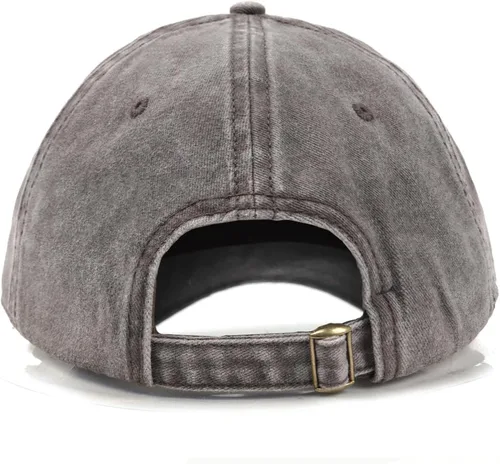 Vista 2 de Zylio Gorra de béisbol de mezclilla lavada pequeña, sombrero de papá teñido con pigmentos, gorra deportiva de perfil bajo de tamaño pequeño