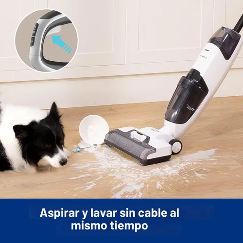 Vista 2 de Tineco iFLOOR 2 - Aspiradora y trapeadora inalámbrica para pisos húmedos y secos, limpieza en un solo paso para pisos duros, ideal para suciedad