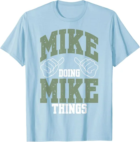 Vista 19 de Camiseta divertida de Mike Doing Mike Things Mike Birthday, Negro
