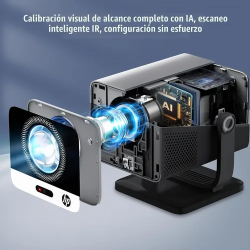 Vista 7 de Proyector HP con Netflix, compatible con cargador de batería USB-C Negro