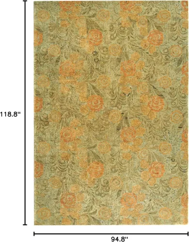 Vista 2 de MARTHA STEWART x SAFAVIEH MSR3014A - Alfombra de lana hecha a mano para sala de estar, comedor y dormitorio, 7 pies 9 pulgadas x 9 pies 9 pulgadas