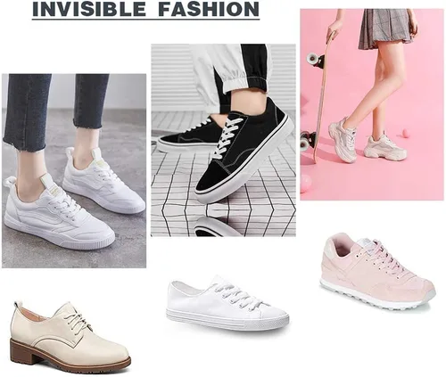 Vista 7 de AKOENY No Show Socks - Calcetines de corte bajo para mujer botines planos sin cordones 6-9 pares