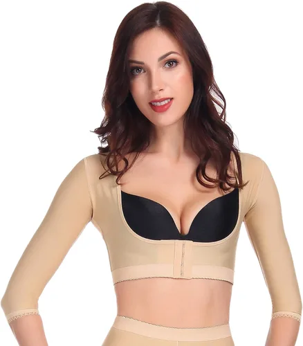 Vista 6 de Mangas de compresión de brazo para mujer moldeadores superiores más delgados postoperatorios corrector de postura moldeadores