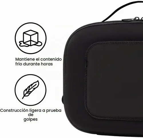 Vista 5 de Corkcicle Lunchpod - Bolsa de almuerzo aislada, neopreno negro