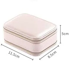 Vista 7 de Mini joyero, organizador de joyas de viaje y estuche de almacenamiento (azul)