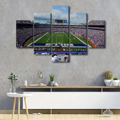 Vista 73 de TUMOVO Allegiant Stadium Arte de Lienzo para Pared de Sala de Estar Equipo de Fútbol Americano Pintura Moderna Nevada Las Vegas Cuadro Deportivo