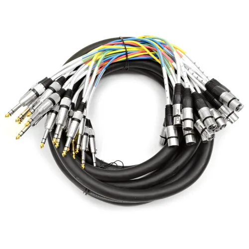 Vista 12 de Seismic Audio Altavoces cables de serpiente de 8 canales, hembra de 5' XLR a ¼" TRS Snake Cable