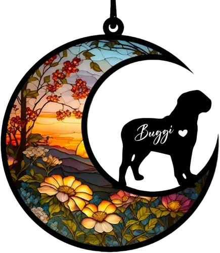 Vista 51 de Atrapasoles conmemorativos personalizados para perros Akita, nombre de perro personalizado, adorno de pérdida de perro, regalo para amantes